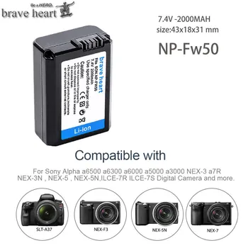 4stk 2000mah NP-FW50 NP-FW50 Batteri AKKU For Sony NEX-3N NEX-5 NEX-5N NEX-5R Alpha a5000 a6500 DSC-RX10 Alpha a7S a7II Alpha 7R