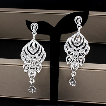 Weibang crystal lange øreringe kvinder elegant vase form bryllup øreringe, mode smykker gave dropshipping