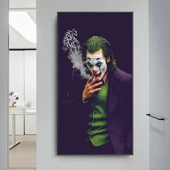 2020 Joker Joaquin Phoenix Plakater, Print på Lærred, Tegneserier, Film Plakat, Væg Kunst Billeder til Hjem Stue Dekoration Cuadros