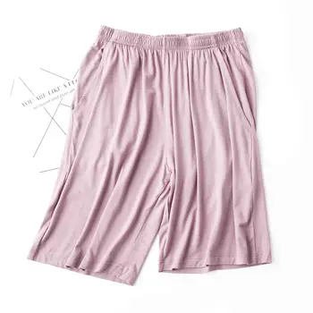 Sommer nyt bomuld, modal kvindelige sove bukser tynd enkelt stykke shorts løs i stor størrelse casual shorts bukser lomme hjem bukser