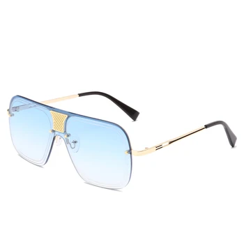 Brand Design Nye Mode Uindfattede Solbriller Mænd Kvinder Luksus-Pladsen Metal solbriller UV400 Shades Brillerne gafas de sol hombre