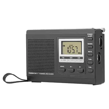 HRD-310 Radio FM MW SW Digital Vækkeur FM-Radio Modtager w/Hovedtelefon