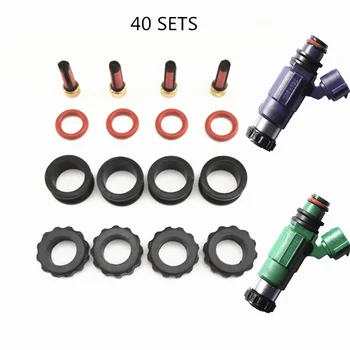 Gratis forsendelse 40set brændstof injector repair kit service kit til Mazda Premasi 1999 FP 1.8 protege 2.0 injector sæt (AY-RK066)