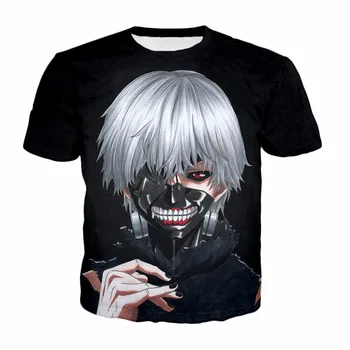 PLstar Kosmos Kraniet 3D-Print Drenge t-shirt Sommer Børn T-Shirts til mænd unisex sort tees Tokyo Ghoul Animationsfilm toppe plus størrelser tilpasse