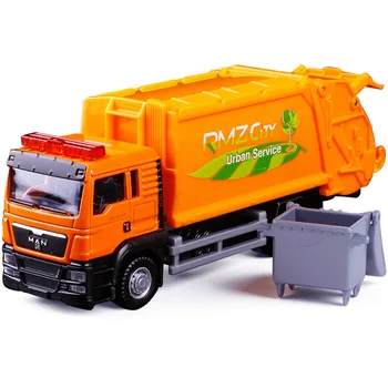 Skala 1:64 garbage truck sanitet lastbil bil model legering toy bil til børn