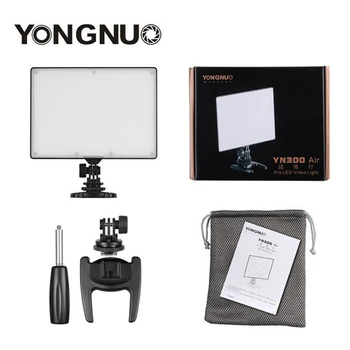 YONGNUO YN300 YN-300 Air LED-Kamera Video Lys 3200K-5500K med NP-F550 Afkodes Batteri + Oplader til Canon Nikon & Videokamera