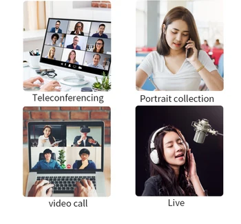 Webcam 4K/30 FPS 1080P 720P Full HD Web-Kamera Indbygget Mikrofon auto fokus Web Cam Til PC Mac Laptop, Desktop