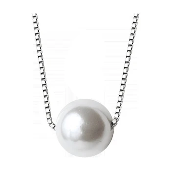Trustdavis Luksus 925 Sterling Sølv Mode Hvid 6 8 10mm Perle Vedhæng 40cm Kort Halskæde Til Kvinder Bryllup Smykker DA189