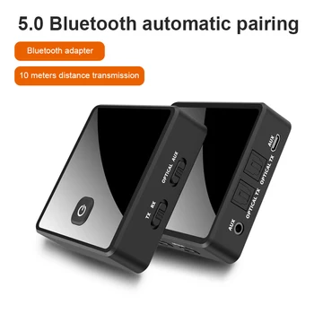 2 I 1 Bluetooth-5.0-Sender-Modtager Trådløse Adapter Lav Latency 3,5 mm AUX-Optisk Lyd Adapter Til PC, Bil Tv Højttaler