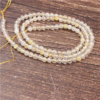 LanLi 2/3 mm lange, Gyldne hår crystal små perler, mode smykker interval løse perler DIY armbånd, halskæde, øreringe og tilbehør
