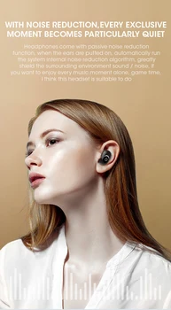 TWS Ægte Trådløse Hovedtelefon Bluetooth-Hovedtelefoner støjreducerende Hifi Øretelefoner med 1800mAh Opladning Sagen til IOS Android-Telefoner