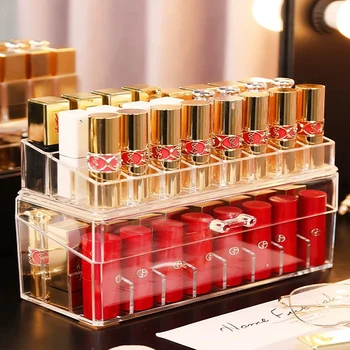Akryl Lip Gloss, Holder Læift Max Display Snavs Kosmetiske Børste Støv Opbevaringsboks Parfume Kosmetiske Storage Rack