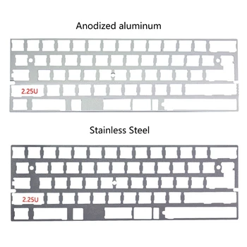 2.25 U Venstre Shift Aluminium Plade 60% DZ60 Plade til DIY Mekanisk Tastatur i Rustfrit Stål Plade GH60