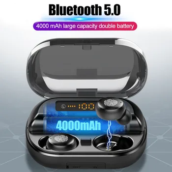 V11 TWS Trådløse Bluetooth Hovedtelefoner IPX7 Vandtæt Sport Gaming Headset Hovedtelefon Led Display Ørepropper Med 4000mah Opladning bin