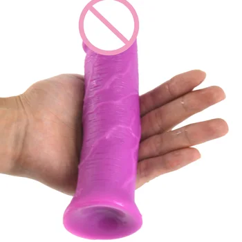 Silikone Realistisk Blødt Jelly Big Dildo G Spot Klitoris Stimulation Vibrator Sex Legetøj til Kvinder, Sex Produkt Kvindelige Masturbator