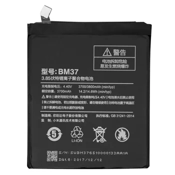 BM37 For Xiaomi Mi 5s Plus International Version Mobiltelefon 3800mAh Batteri med Høj Kapacitet PCB Lithium Polymer Batteri