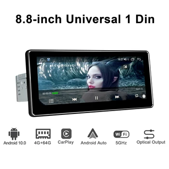 Nye Interface Universal 1din Multimedie Android 10 Bil Radio Stereo Auto 4GB 64GB hovedenheden Carplay Backup-Kamera Rattet