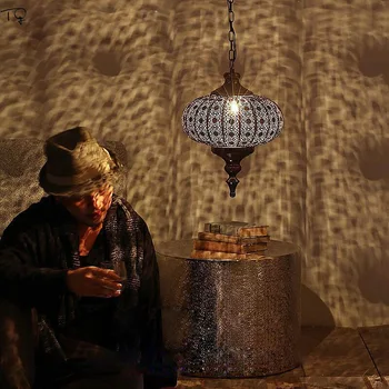 Marokkansk Lampe Vintage Vedhæng Lys Retro Industrielle Strygejern Lys, Home Decor Hængende Lampe Køkken Home Decor Loft Salon, Bar, Cafe