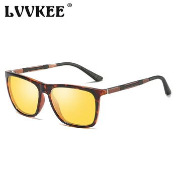LVVKEE Mærke Mænds Polariseret Vintage Brillerne UV400 solbriller til Unisex-Aluminium Kørsel Solbriller Mænd/Kvinder Night Vision Goggles