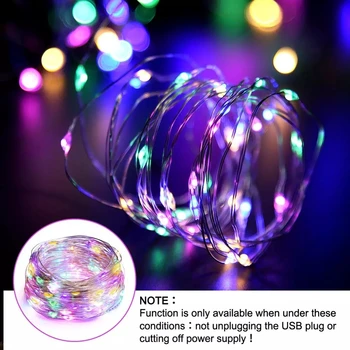 5-10M LED String Lys kobbertråd Fairy lights Nat Lys Til Jul Krans Værelse Soveværelse Indendørs Bryllup Dekoration Lampe