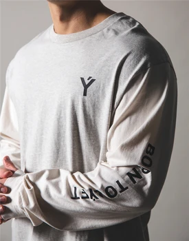 2020 LYFT Japan Mærke Tøj Casual Lange ærmer t-shirt Mænd Fitness Fitness-Bodybuilding Bomuld T-shirt Mandlige Workout t-Shirts Toppe