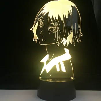 HAIKYUU KENMA KOZUME 3D-PROFIL LED ANIME-LAMPE Led-7 Farver Lys Japansk Anime Fjernbetjening Base bordlampe Dropshipping