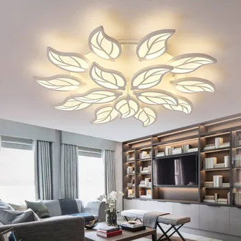 Nyt Design Akryl Blade Led-loftsbelysning For at Leve Undersøgelse Værelses lampe plafond avize Indendørs Loft Lampe Diameter 53cm