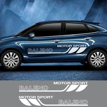 2STK Auto kropsudsmykning Wraps Decals Til Suzuki Baleno Racing Bil Dør Side Klistermærker Sport Grafisk Vinyl-Folie Bil Tilbehør