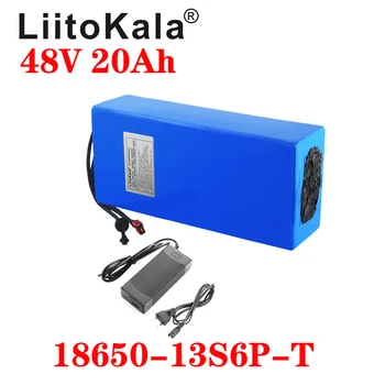 LiitoKala 18650 48V 20ah 13S6P Lithium Batteri 48V 20AH 1000W el-cykel batteri Indbygget 20A BMS XT60 stik