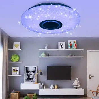 Moderne LED-loftsbelysning Fjernbetjening Hjem Belysning 72W APP bluetooth Musik, Lys Soveværelse Smart Fuld Farve RGB-Loft Lampe