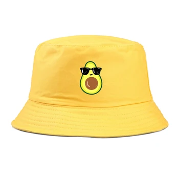 Avocado Bucket Hat Veganer unisex fashion udendørs rejse fiskeri, vandring hat Bob Caps kvinder mænd panama hat solen cap fiskeren hat