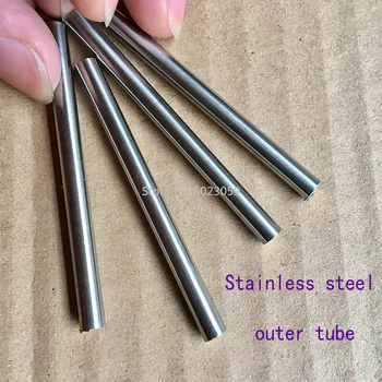 6mm Diameter DIY Kniv med Skaft Mosaikker Pin Nitter 9cm Længde Søm Messing Rør+stålrør #623
