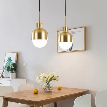 Moderne Minimalistisk Pendel Lampe Nordiske Loft Beklædning, Dekoration Akryl Kugle-Lampe til stuen, Soveværelse og Spisestue