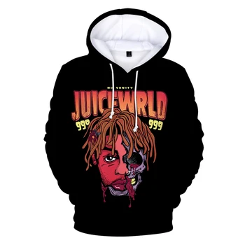 Juice Wrld 3D-Hættetrøjer dreng pige Sweatshirts Mænd Kvinder Populære Hoodie Juice Wrld Hoody børn, damer Hip Hop Streetwear fulde fyre