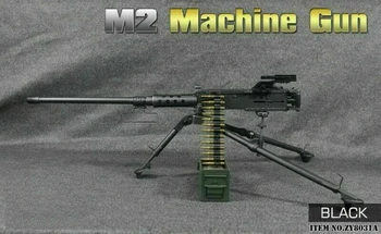 Hot Salg 1/6 Skala Soldat Hærens Våben Model M2 Browning maskingevær Model ZY8031A Sorte Farver Model for 12