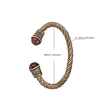 LIKGREAT Træ-Hoved Viking Armringe Mandlige Vintage Armbånd Overnaturlige Hedenske Antik Guld Farve Metal Smykker Tilbehør