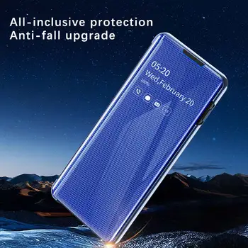 KISSCASE Plating Mrrior Tilfældet For Samsung S9 Smart Flip Cover Til Samsung A50 Tilfælde Note10 S10 S8 S7 A30 A70 A20E bagcoveret Coque