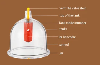 Vakuum cupping Husstand suge type 12 dåser og tank beskyttelse af fortykkelse cupping glas