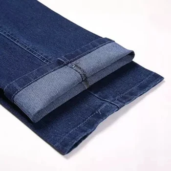 Kvinder Jeans med Høj Talje lige elastic Plus Size dame Bukser Supersize 42 Mor Bukser