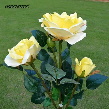 HNGCHOIGE Soldrevne 3 LED Rose Flower Garden Nat Lampe, Offentlig Part Indretning