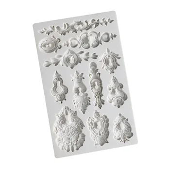 DIY Kage Bagning Frame Silikone Forme Kant Dekoration Fondant Skimmel Rul Lettelse, Slik, Chokolade Gumpaste Ler Mould K304