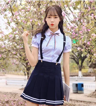 2020 summer school uniform sæt studerende ensartet uafgjort matroskrave sæt JK uniform kostume japansk skole pige uniform søde cosplay