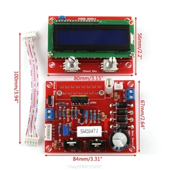 0-28V 0.01-2A Justerbar DC Reguleret Strømforsyning DIY Kit med LCD-Display, Au 20 Dropship