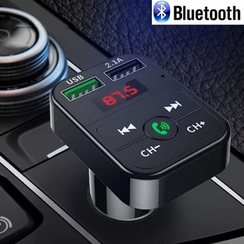 Bil Bluetooth FM-Senderen Modulator MP3-Afspiller Audio Modtager Støtte TF Kort Trådløs Håndfri Dual USB Oplader
