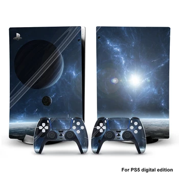 Galaxy Skin Sticker Til PS5 Tilbehør joysticks Digital Edition Decal skin til Sony PlayStation 5 Konsol og 2 Controllere