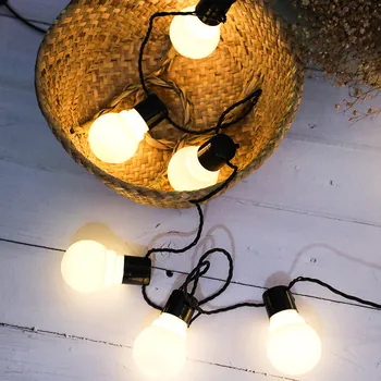 6M 20 LED Vandtæt Globe Pære String Lys til Udendørs Valentine Juleferie Garland bryllupsfest Have Dekoration