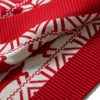 MONERFFI 2020 Ny Jul Stil Mænds Efterår og Vinter Pullover Sweater Hjorte Trykt langærmet Tyk Varm O-Hals Sweater Mænd