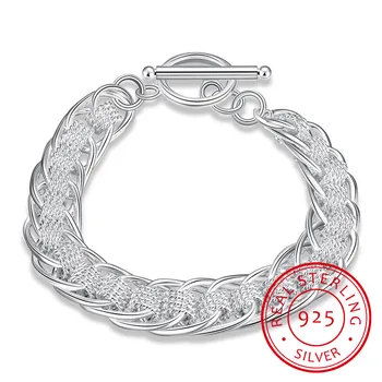 Høj Kvalitet Mænds Armbånd af 925 Sølv Mange Cirkel Charme Armbånd, Smykker til Kvinder, Mænd Engros Bryllup Gave Hot Salg