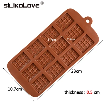 SILIKOLOVE 12 Endda 3d Silikone Chokolade Skimmel Kage Bagning Værktøjer Cookies Skimmel Øko-Venlige DIY Køkken Bageforme
