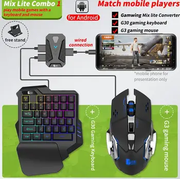 Spil Konverter Bluetooth 5.0 Mobile Controller Gaming Mus og Tastatur Converter PUBG Controller til Android og iOS